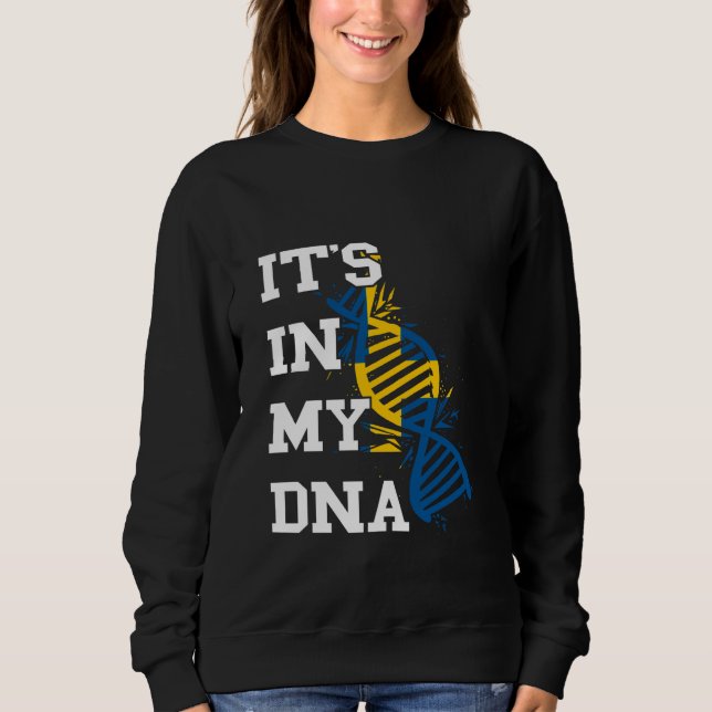 Sweatshirt Suède C'est dans mon ADN Racines suédoises Fierté  (Devant)