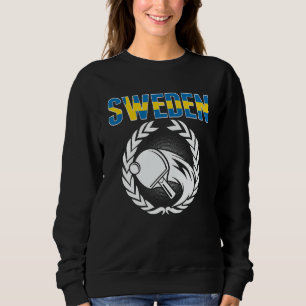 Sweatshirt Suède Tennis de Table Équipe de Ping Pong Suédois