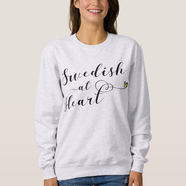 Sweatshirt Suédois Au Coeur Sweatshirt, Suède (Devant)
