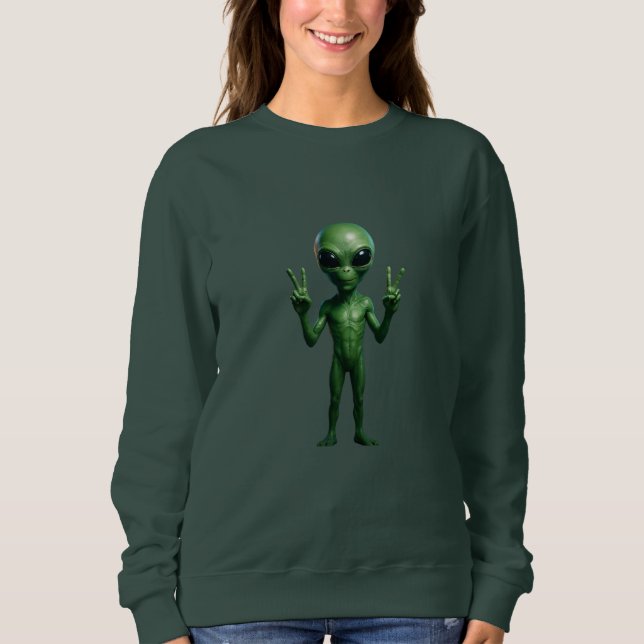Sweatshirt SUÉTER FEMININA Extraterrestre futurista (Devant)