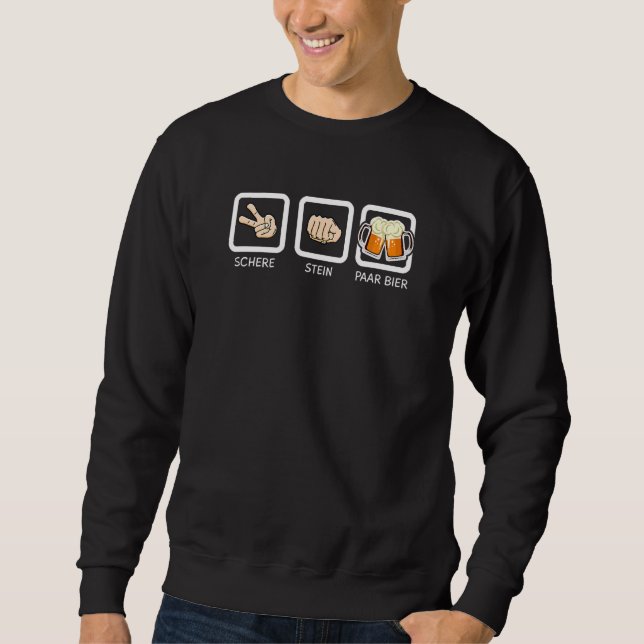 Sweatshirt Suff Schön Schnapps de bière à ciseaux à boire pie (Devant)