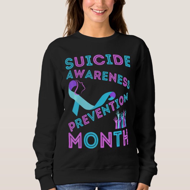 Sweatshirt Suicide Awareness Prevention Rainbow Heart Papa (Devant)