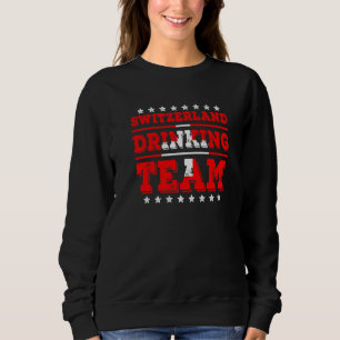 Sweatshirt Suisse Boire Équipe Suisse Drapeau Boisson