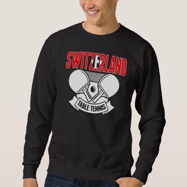 Sweatshirt Suisse Ping Pong Swiss Table Tennis Support (Devant)