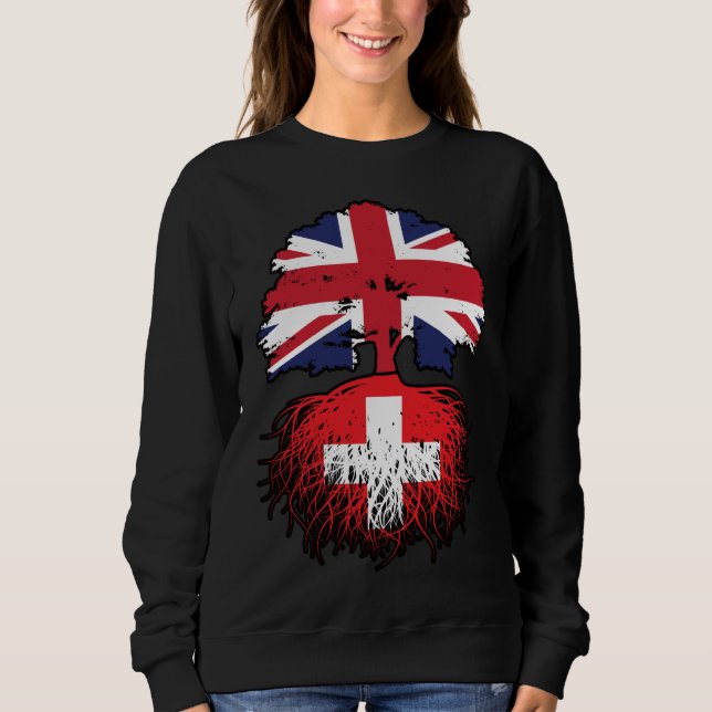 Sweatshirt Suisse Suisse Royaume-Uni Royaume-Uni (Devant)