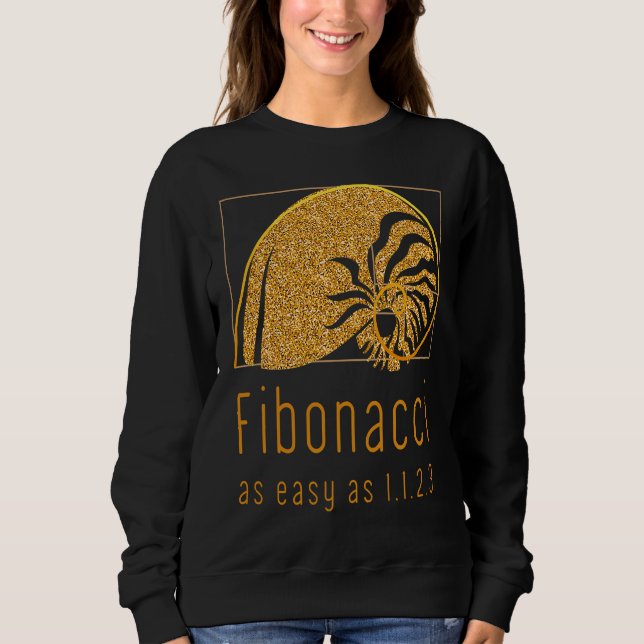 Sweatshirt Suite de Fibonacci & Nombre d'Or Nature Nautilus (Devant)