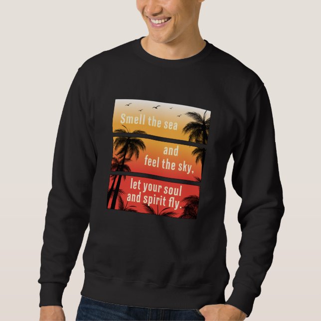 Sweatshirt Summer Beach Vacances Surf Cool Mer Soleil Drôle C (Devant)