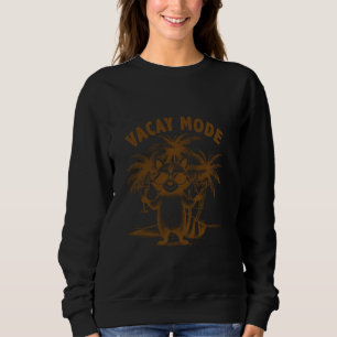 Sweatshirt Summer Beach Vibes Cocktail Boire Racoon Vacay