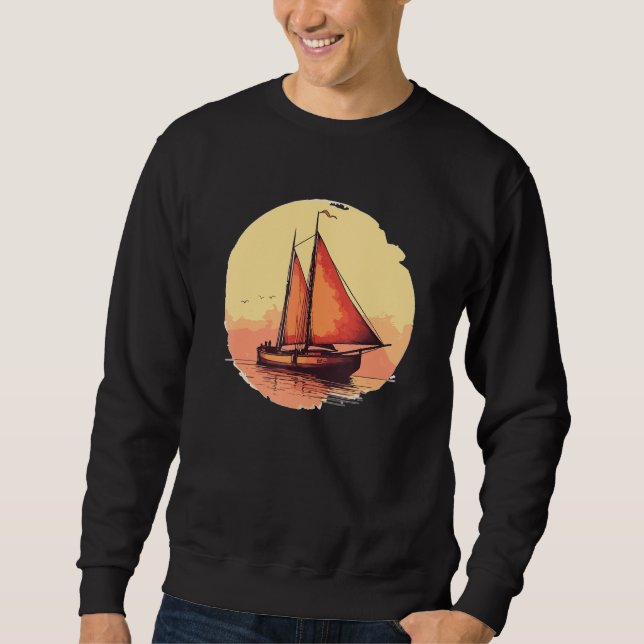 Sweatshirt Summer Sailboat Vacation Boat Owner (Devant)