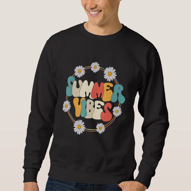 Sweatshirt Summer Vibes Beach Party Bonjour été (Devant)
