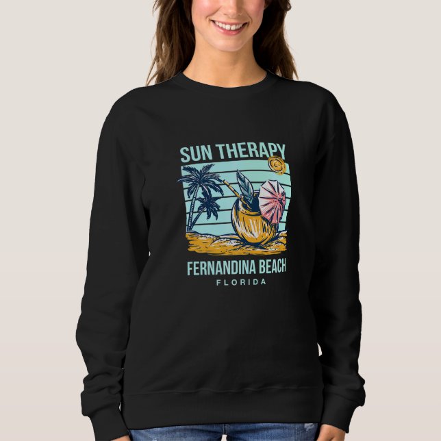 Sweatshirt Sun Therapy Fernandina Beach Summer Florida Tropic (Devant)