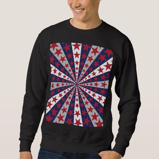Sweatshirt Sunburst patriotique : Drapeau américain (Devant)