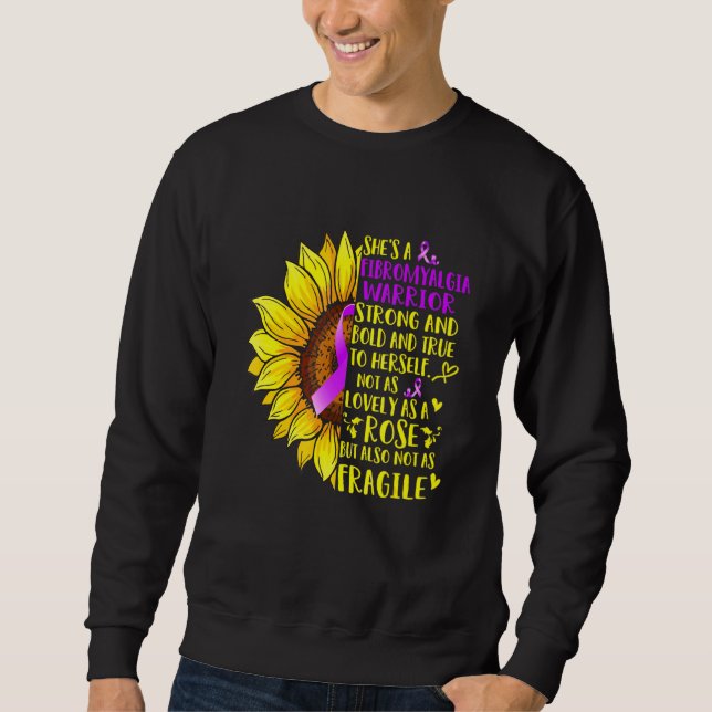 Sweatshirt Sunflower Chaussure Une Fibromyalgie Guerrière Sen (Devant)