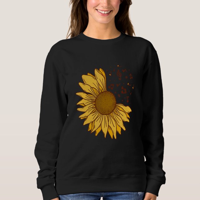 Sweatshirt Sunflower Hope Positive Music Flowers Sunflowers (Devant)