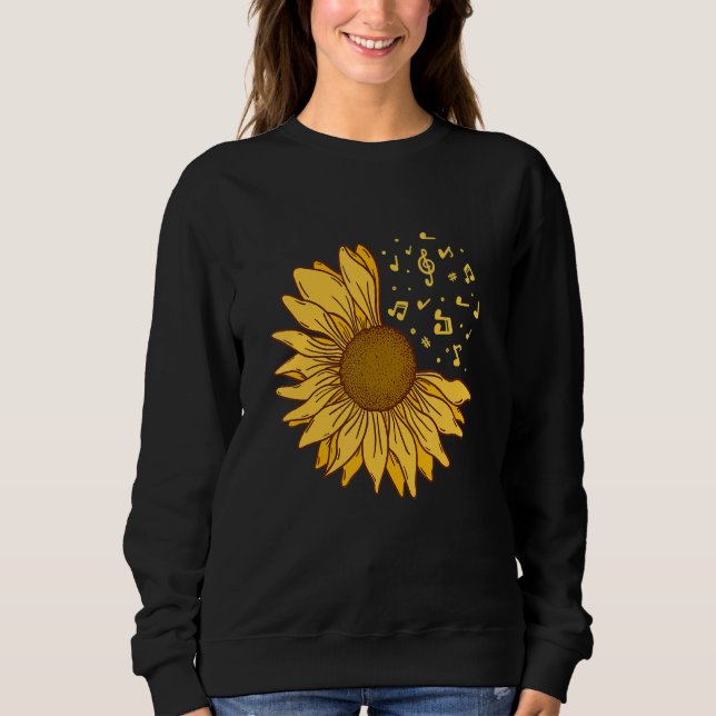 Sweatshirt Sunflower Hope Positive Music Flowers Sunflowers 1 (Devant)