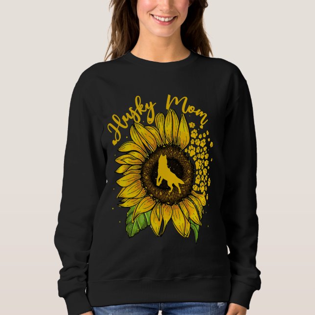 Sweatshirt Sunflower Husky Maman Chien (Devant)