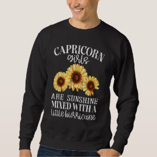 Sweatshirt Sunflower Sunshine Capricorn Zodiac Graphique