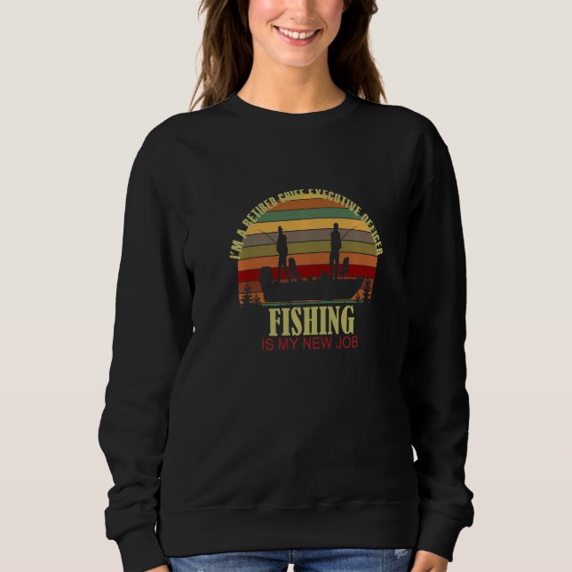 Sweatshirt Sunset Boat Retired CHIEF EXECUTIVE OFFICER New Jo (Devant)