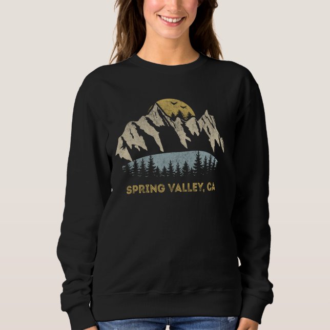 Sweatshirt Sunset Sunset de Spring Valley California Mountain (Devant)