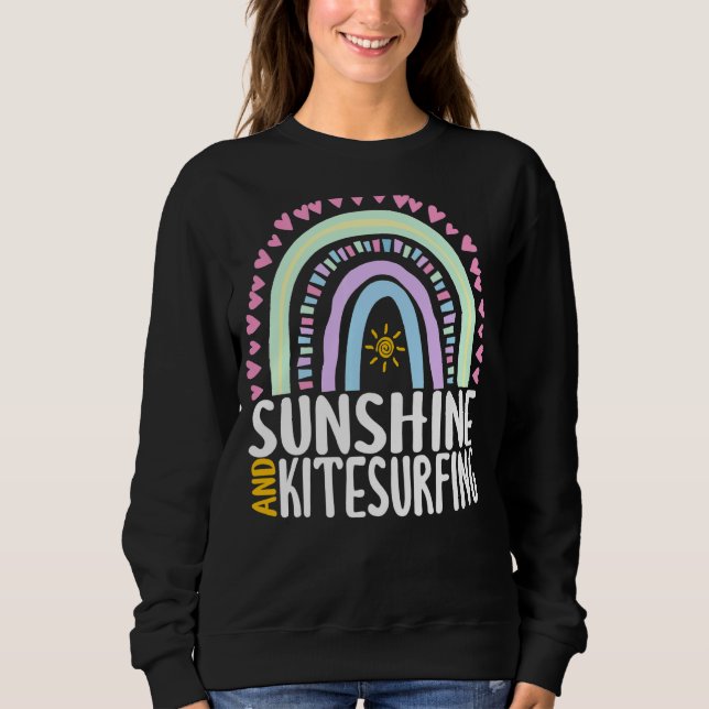 Sweatshirt Sunshine Et Kitesurf Cute Rainbow Graphisme Femmes (Devant)