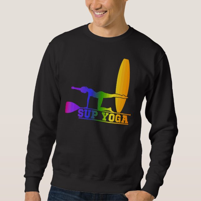 Sweatshirt Sup Levez-Vous À Pagayer Avec Un Pose De Yoga (Devant)