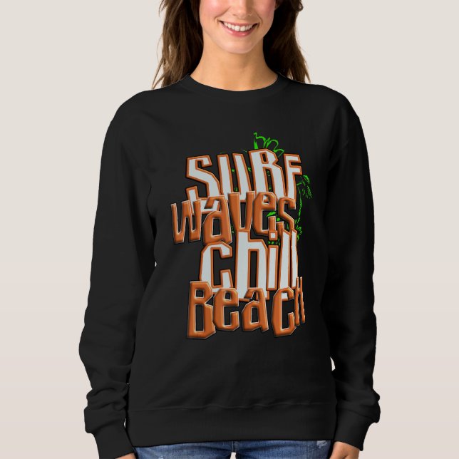 Sweatshirt Sup Surfing Vague Des Panneaux De Surf Pour Les Fe (Devant)