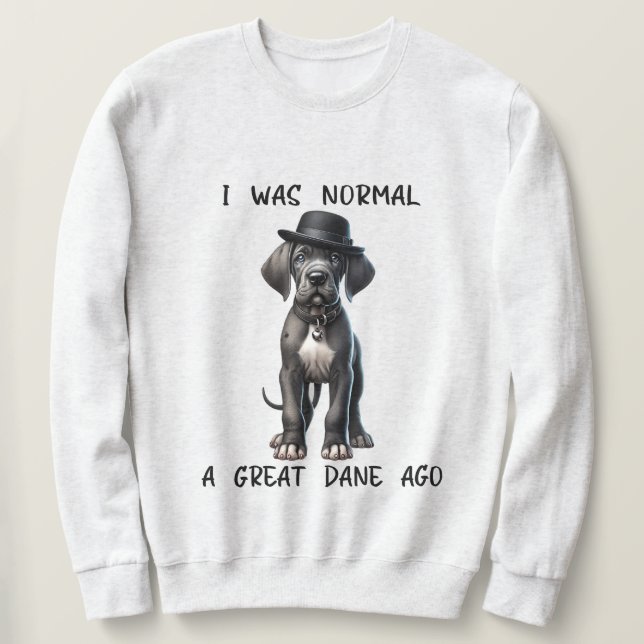 Sweatshirt Super Chiot Dane Funny (Design devant)