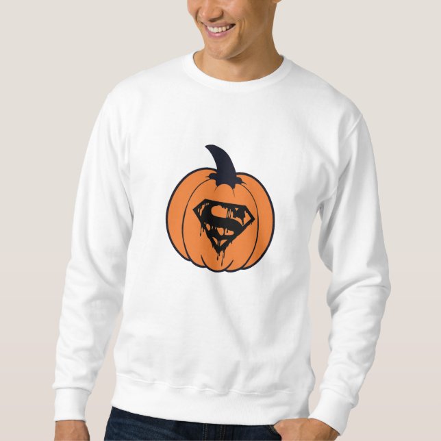 Sweatshirt Super Citrouille Man Halloween Halloween Sweatshir (Devant)