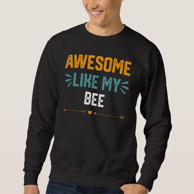 Sweatshirt Super Comme La Journée De Mes Parents D'Abeilles (Devant)