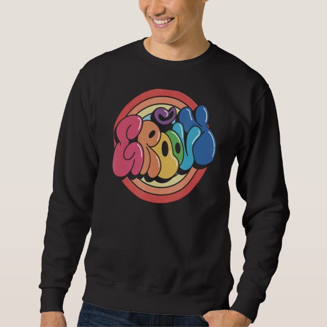 Sweatshirt Super Funky Vintage Rainbow Circle (Devant)