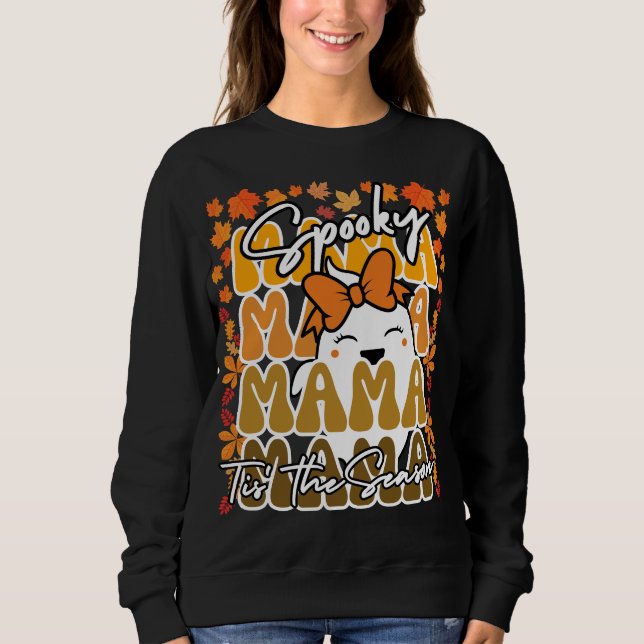 Sweatshirt Super Halloween maman tombe le mignon fantôme de H (Devant)