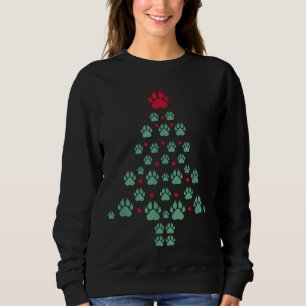 Sweatshirt Super mignon Chien pattes Pied Imprimer Arbre de N