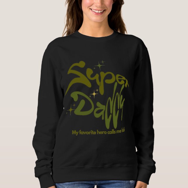 Sweatshirt Super Papa Héros pour les Enfants (Devant)