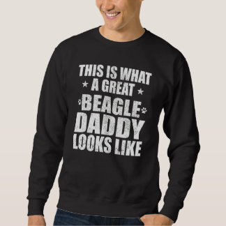 Sweatshirt Super papa propriétaire de chien Beagle