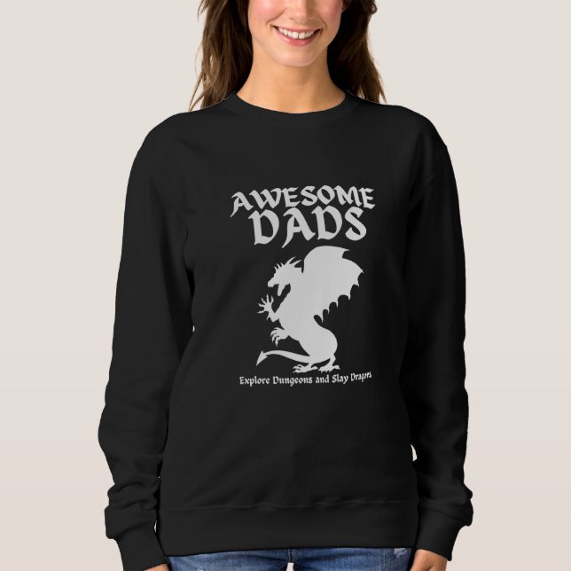 Sweatshirt Super Papas Explorent Les Donjons Et Tuent Des Dra (Devant)