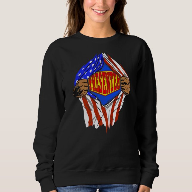 Sweatshirt Super Presenter Hero Job (Devant)