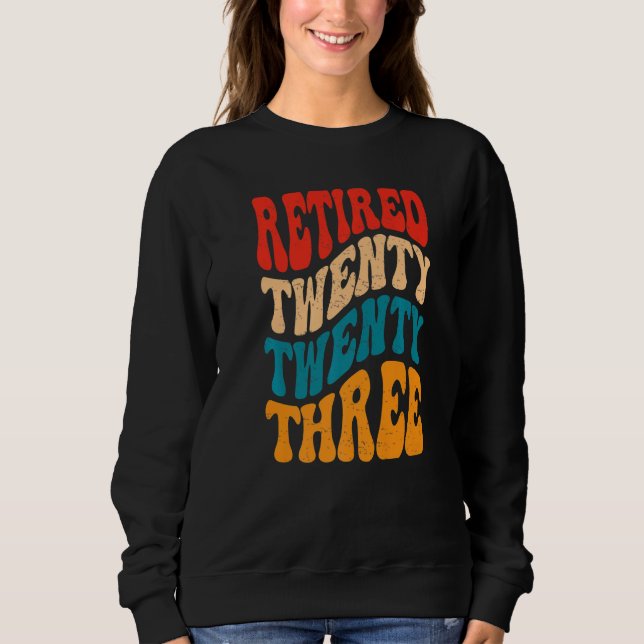 Sweatshirt Super Retraité Vingt-Trois Retraités Rétro (Devant)
