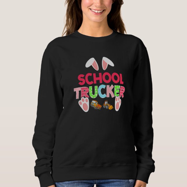 Sweatshirt Superbe Bunny Trucker Bunnies Rabbit Oeufs Pâques  (Devant)