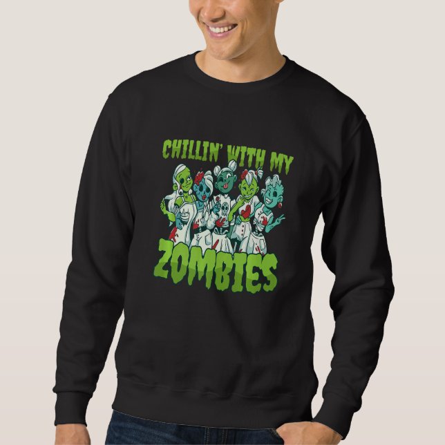 Sweatshirt Superbe costume de Chicas Zombie Épouvantable en t (Devant)