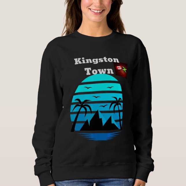 Sweatshirt Superbe destination de vacances Kingston Town Jama (Devant)
