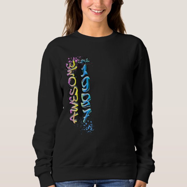 Sweatshirt Superbe motif de graffiti depuis 1987 (Devant)