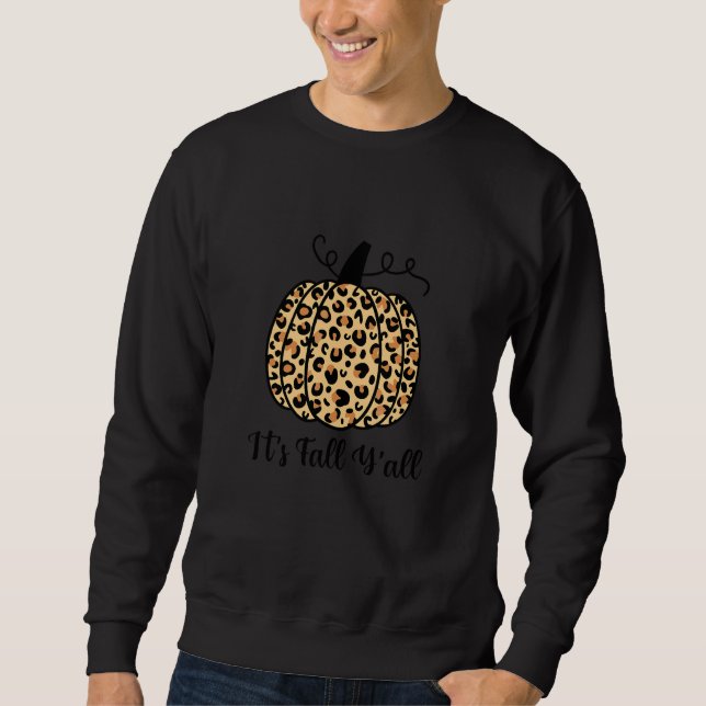 Sweatshirt Superbes vibrations de Thanksgiving d'automne Léop (Devant)