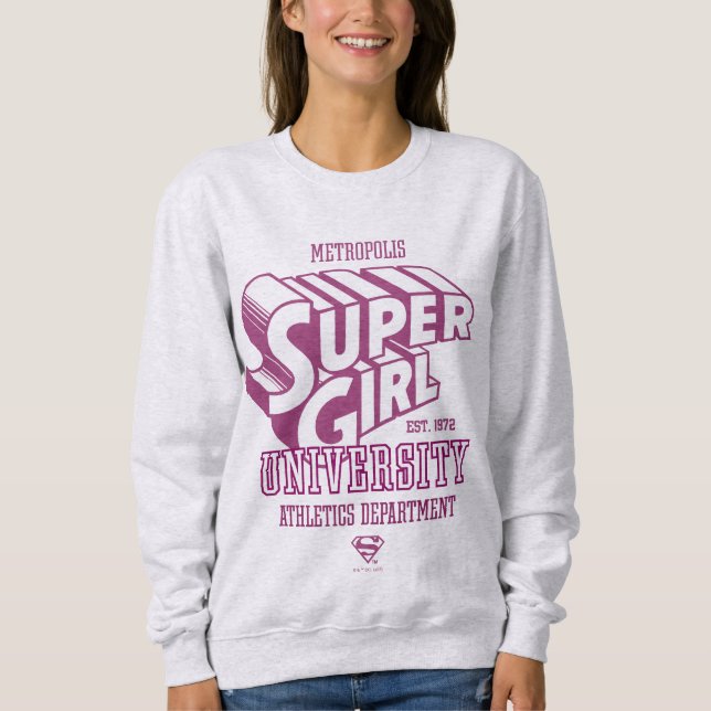 Sweatshirt Supergirl Metropolis University Athletics Départem (Devant)