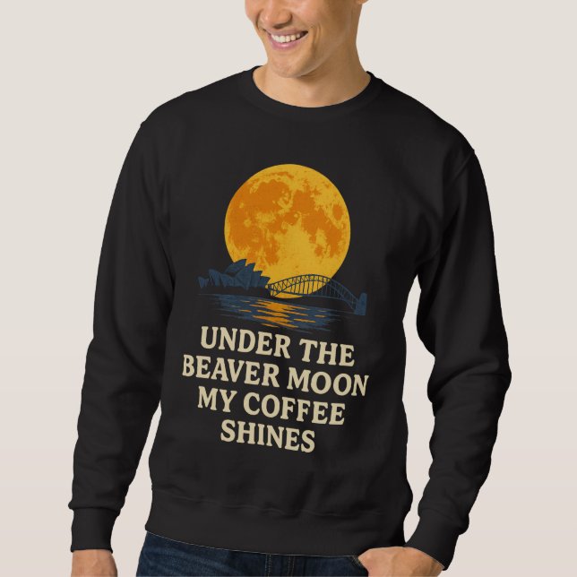 Sweatshirt Superlune de castor sur le café de Sydney Australi (Devant)