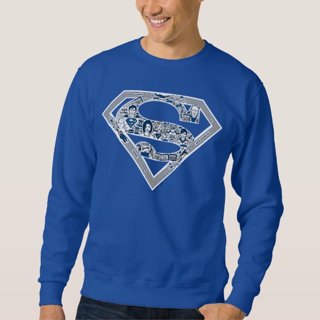 Sweatshirt Superman Logo Doodle Art (Devant)