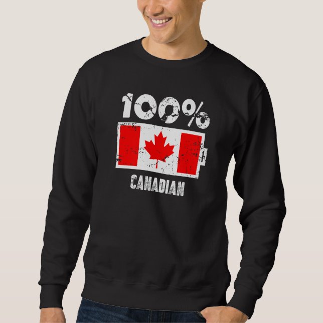 Sweatshirt Support du drapeau canadien 100 Pr d'alimentation  (Devant)
