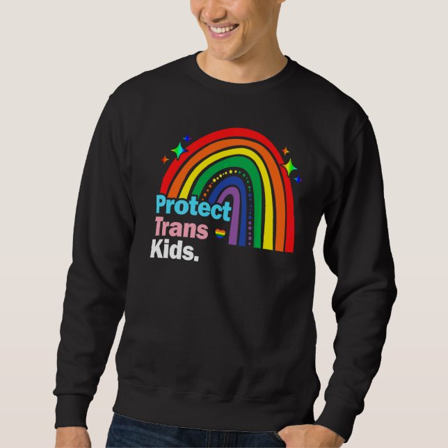 Sweatshirt Support Lgbt Protéger Trans Kid Pride Lgbt Arc-en- (Devant)