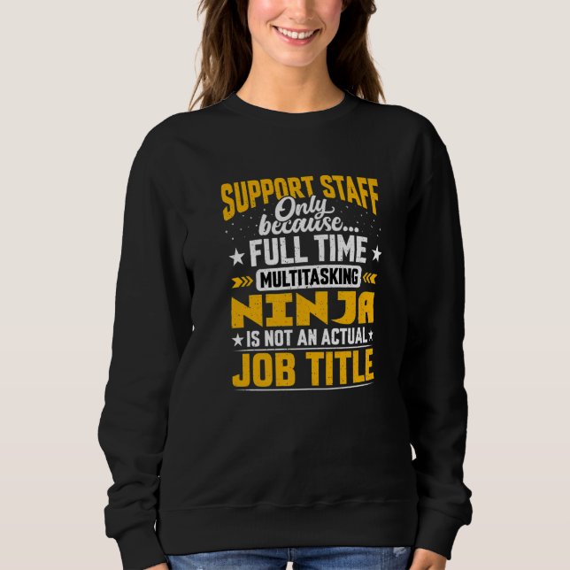 Sweatshirt Support Personnel Titre du travail Support Employé (Devant)