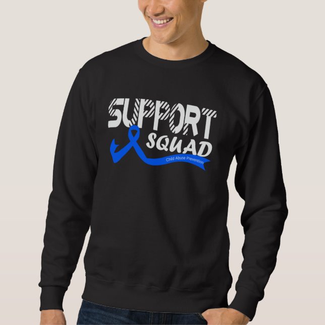 Sweatshirt Support Squad Child Abuse Prevention Awareness Rib (Devant)