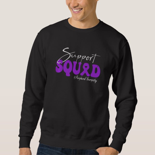 Sweatshirt Support Squad Peripheral Neuropathy Awareness Purp (Devant)